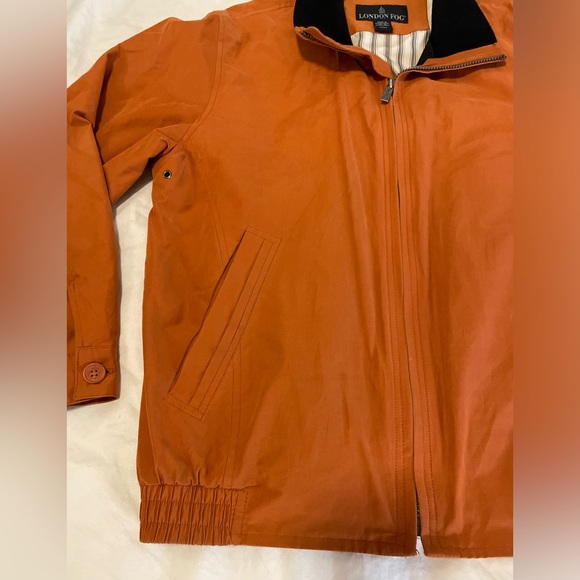 London Fog Vintage 80s-90s Windbreaker Bomber Jacket Orange Men’s Medium - Picture 4 of 9